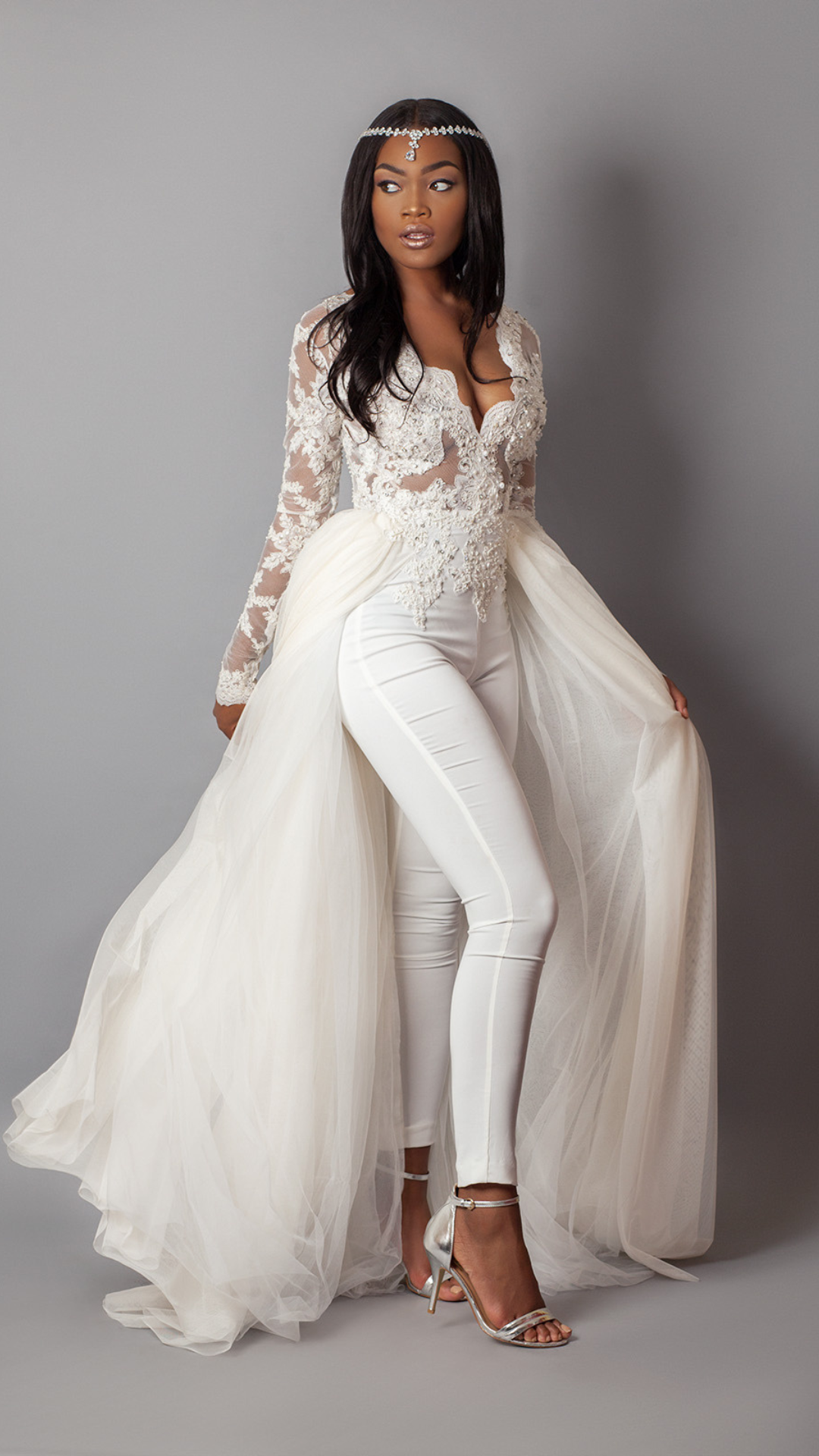 Beaded bridal jumpsuit shop